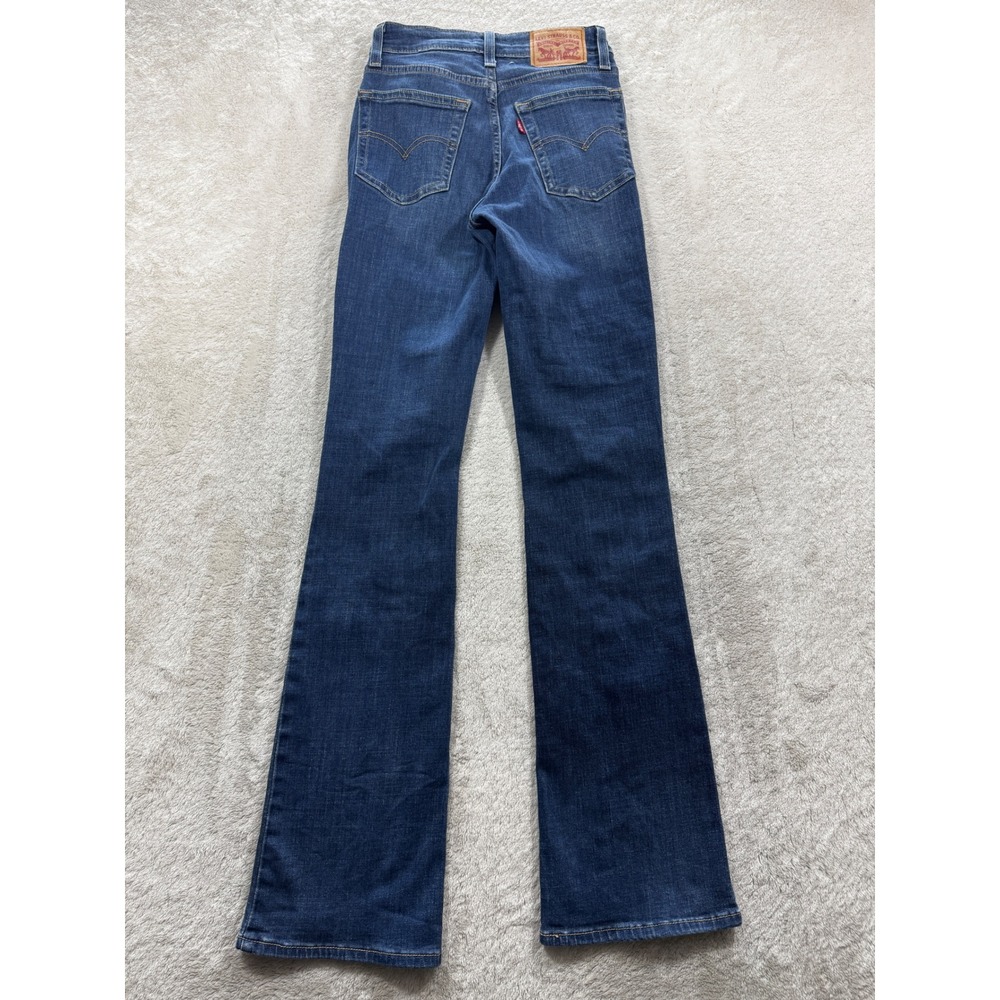 Levi's Womens 725 High Rise Bootcut Dark Wash Blue Jeans 24 Meas: 22x31.5 - Picture 2 of 8